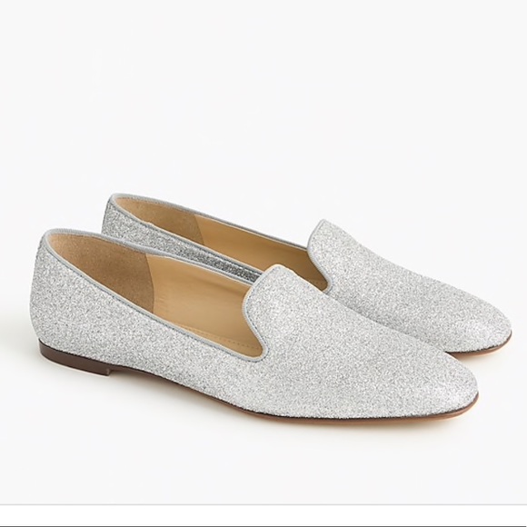 J. Crew Shoes - J. Crew Glitter Smoking Slippers 8.5